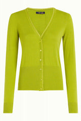 Strickjacke Cardi V Cocoon Citronelle Yellow