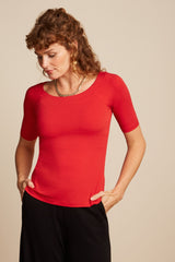 Top Sarah Ecovero light Fiery Red