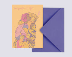 Postkarte "love you from afar yellow"