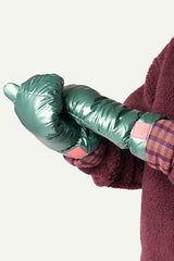 Handschuh-Fäustlinge Metallic Green