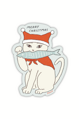 Sticker "White Christmas Cat"