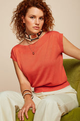 Top Erin Spiro Flame Orange