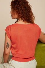 Top Erin Spiro Flame Orange