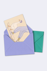 Postkarte "skating around"