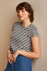 T-Shirt Knot Chopito Stripe Black