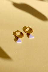 Ohrschmuck Heart Hoops Lilac