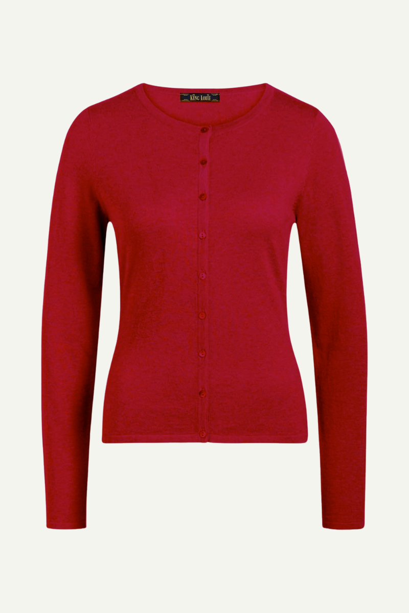 onix boutique bern youmee market king louie strickjacke cardi roundneck cocoon icon red