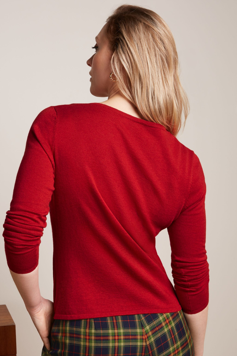 onix boutique bern youmee market king louie strickjacke cardi roundneck cocoon icon red