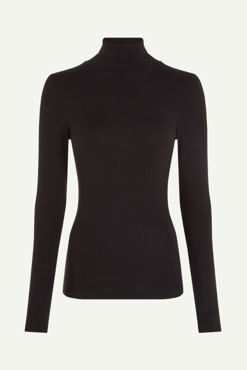 onix boutique bern youmee.market king louie rollneck uni rib black schwarz rollkragenpullover gerippt