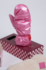 Handschuhe Metallic Rosa