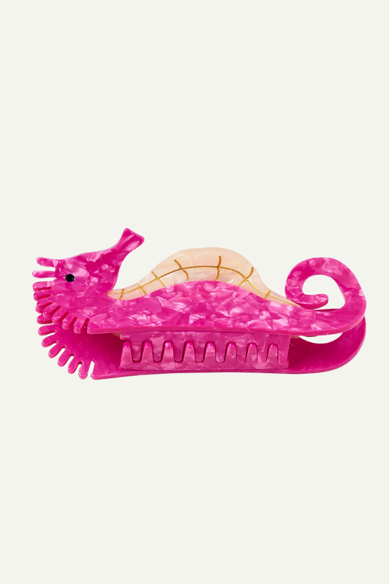 Haarspange Seepferdchen Pink