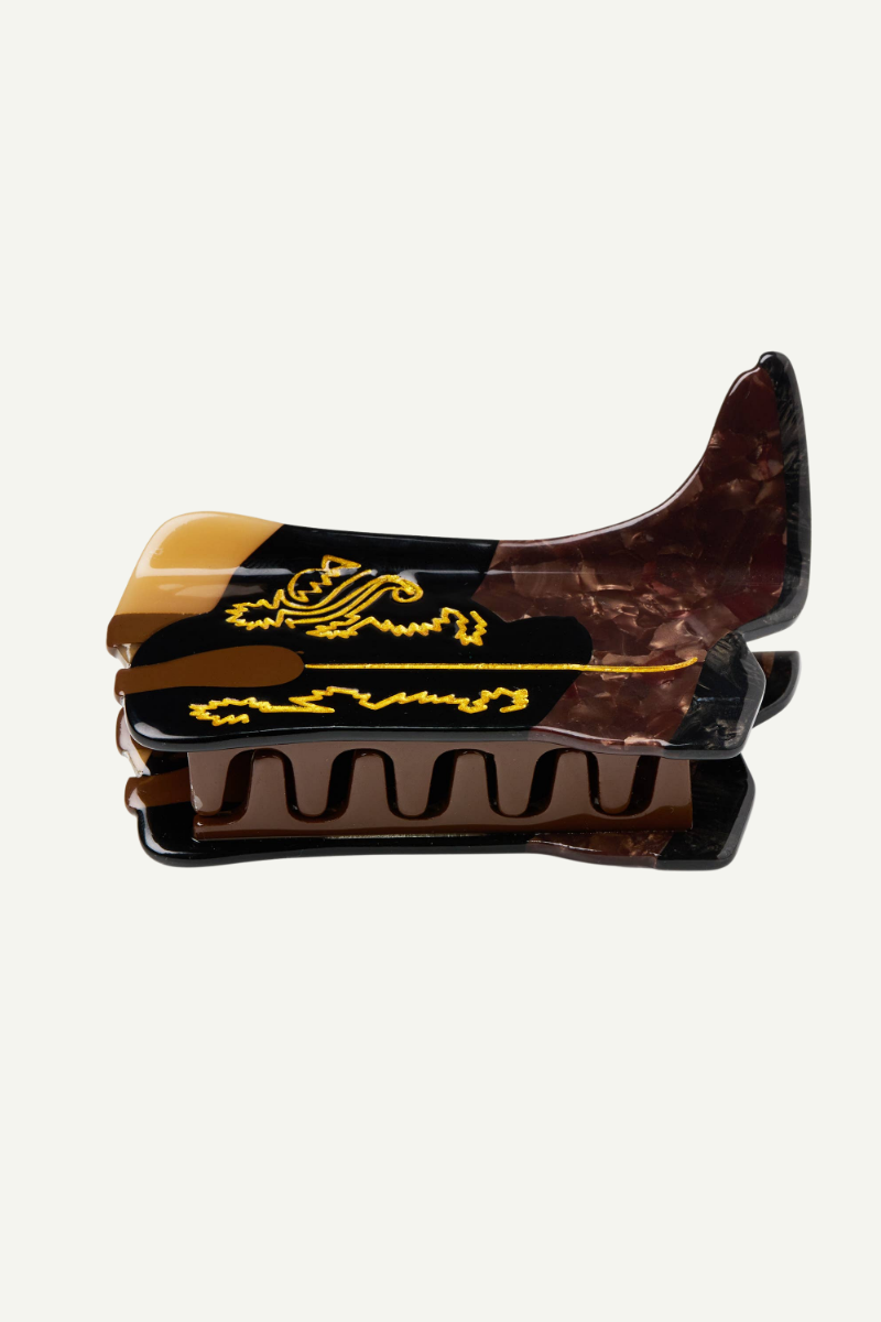 Haarklammer Cowboystiefel