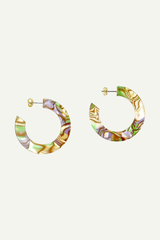 Eco-Ohrschmuck Hoops Lilac Green