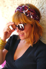 Stirnband Valeria - Burgundy Yellow