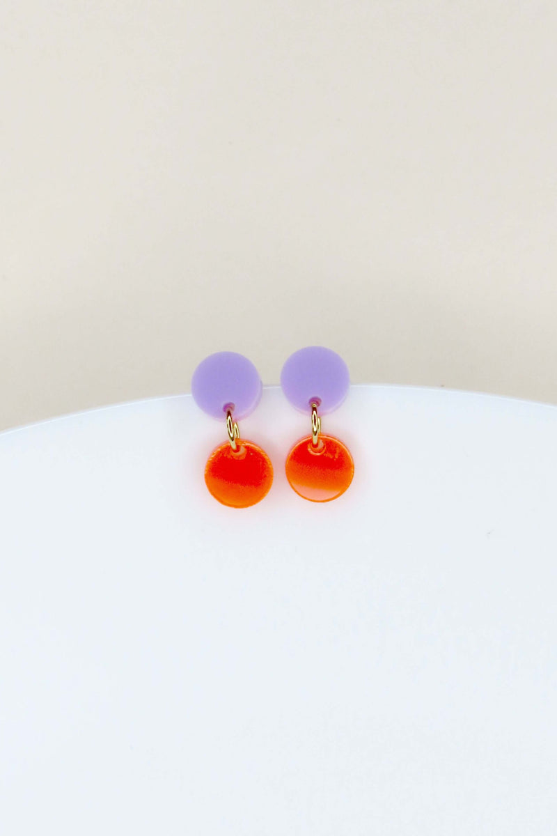 Ohrschmuck Dotty Lilac-Orange