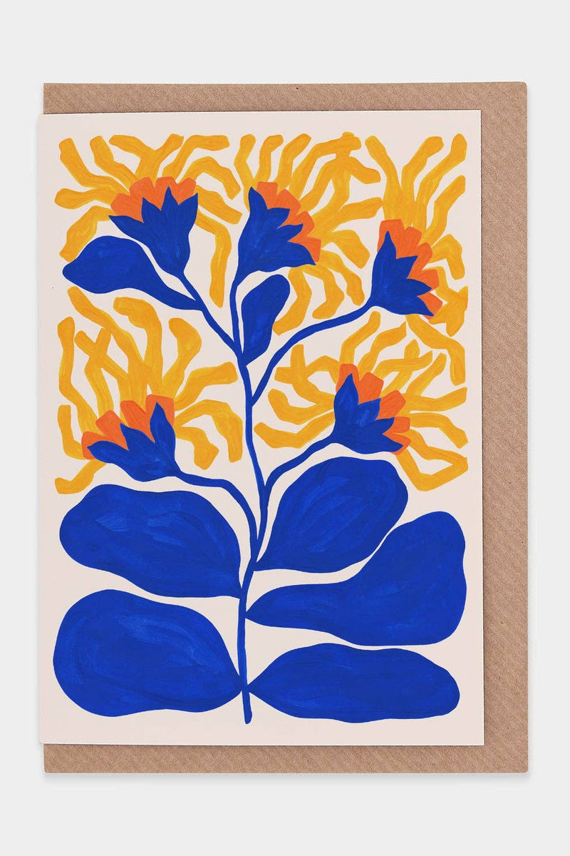 Postkarte mit Wildblumen-Motiv