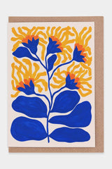 Postkarte mit Wildblumen-Motiv