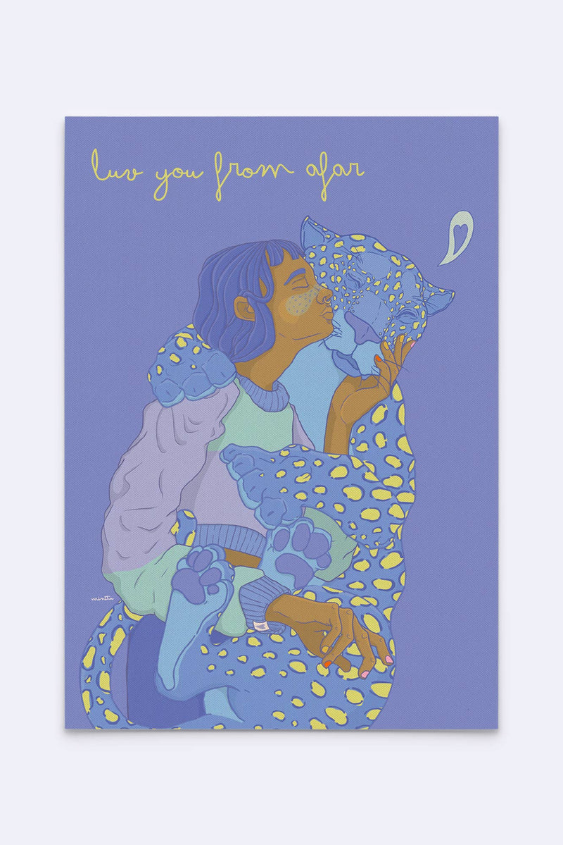 Postkarte "love you from afar lilac"