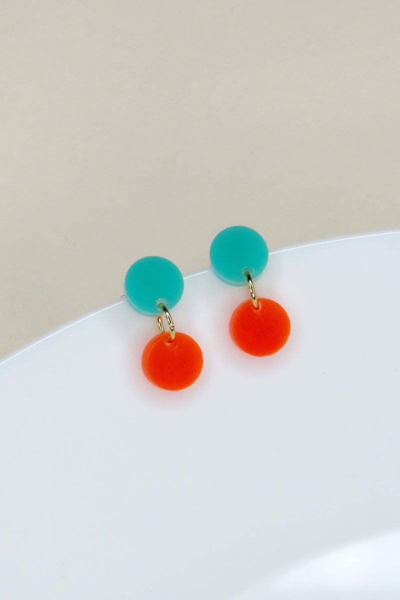 Ohrschmuck Dotty Turquoise Orange
