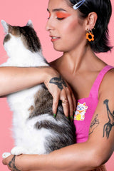 Bügelbild Patch Glückskatze