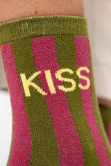 Socken Striped Kiss
