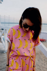 T-Shirt Boxy Rose Banana
