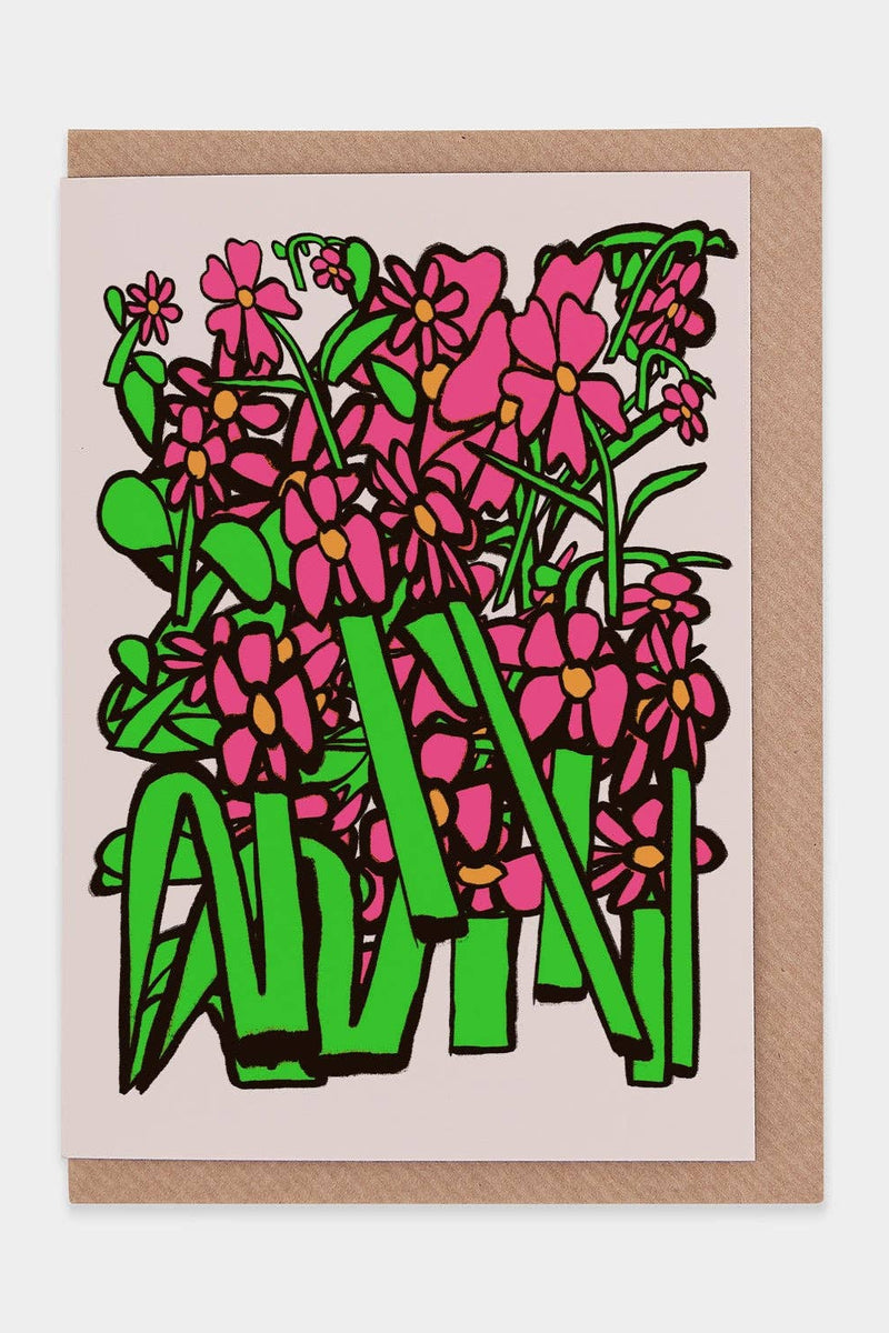Karte "Pink Flower Field"