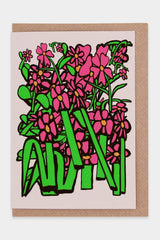 Karte "Pink Flower Field"
