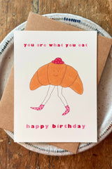 Karte "Happy Birthday Croissant"