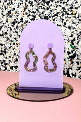 Eco-Ohrschmuck Shape Lilac Green