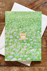 Karte "Flowerfield Cat"