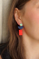 Ohrschmuck Lille Orange Pink Firered