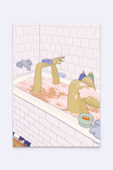 Postkarte "go away!"