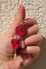 Ohrschmuck Endlessly in Love Hearts