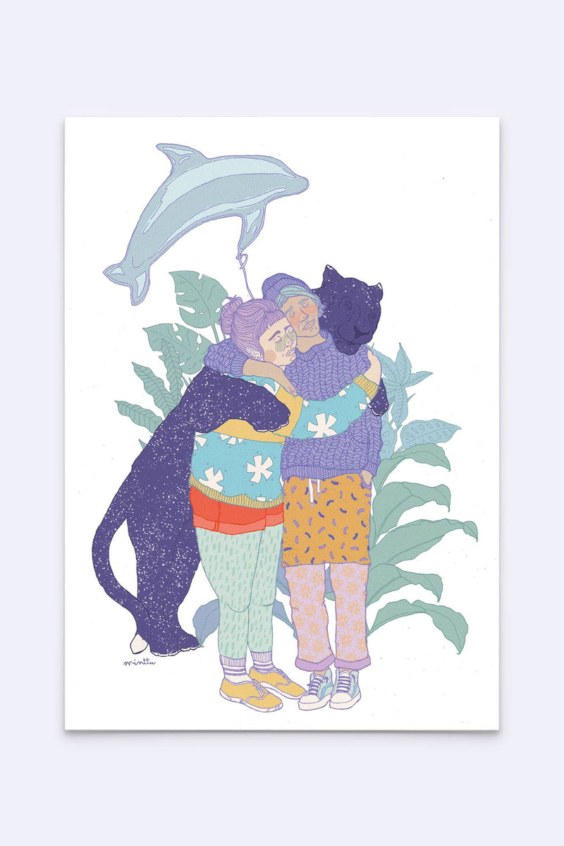 Postkarte "inside your hug"