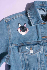 Bügelbild Patch Katzenumarmung