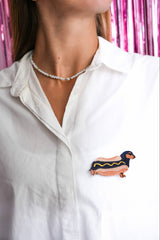 Bügelbild Patch Dackel