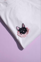 Bügelbild Patch Katzenumarmung