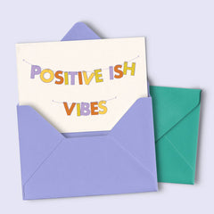 Postkarte "positive ish vibes"