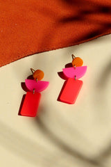 Ohrschmuck Lille Orange Pink Firered