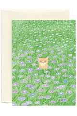 Karte "Flowerfield Cat"