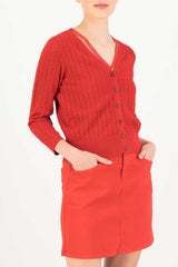 Strickjacke Sweet Petite Red Pigtail Knit