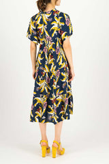 Midi-Kleid Saint Tropen fleurs d hibiscus