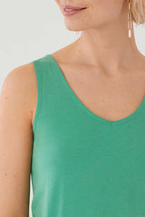 Tanktop Organic Cotton Sleeveless Shirt Türkis