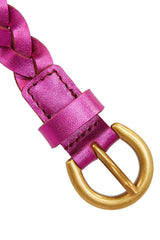 Gürtel Shiny Braided Belt Violet Pink