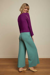 Hose Border Palazzo Milano Crepe Dusty Turquoise