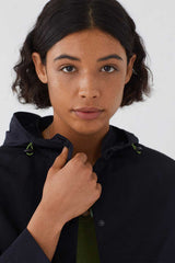 Jacke Trench With Hoodie Dunkel-Blau