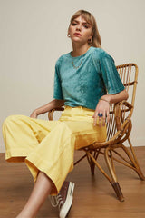 Hose Marcie Cropped Pants Garment Dye Lemonade Yellow