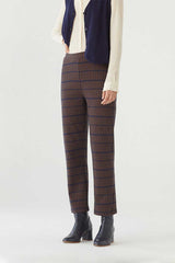 Hose Jacquard Pants Wheat Field Navy Blau