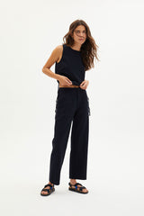 Top Dark Seersucker Florence Navy